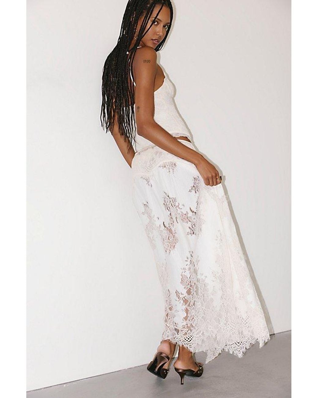 Intimately By Free People Brown Midnight Mirage Maxi Slip Skirt By