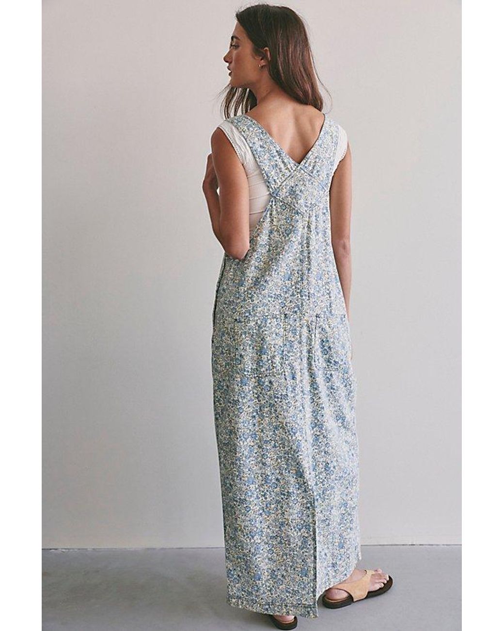 Free People Multicolor Hanson Apron Midi Dress