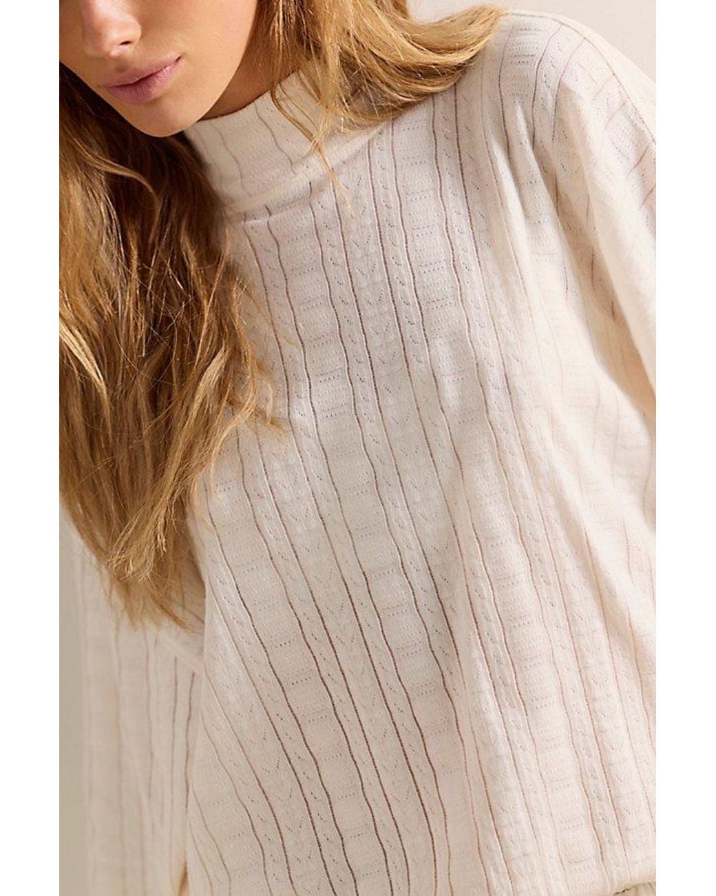 Free People Natural Rain Knit Top