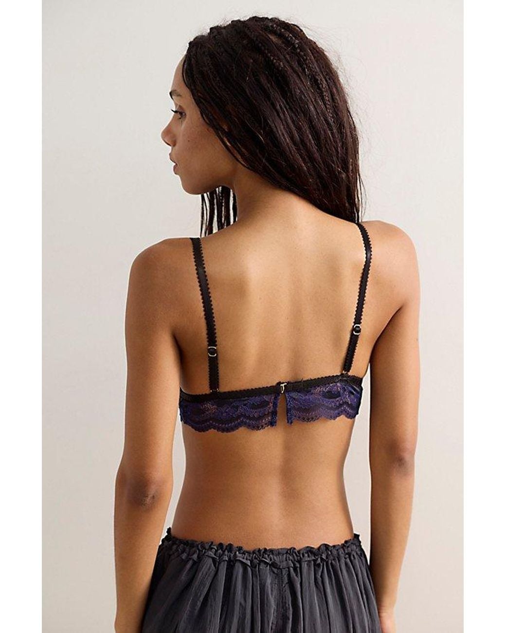 Intimately By Free People Blue Out Of Bounds Longline Bralette By