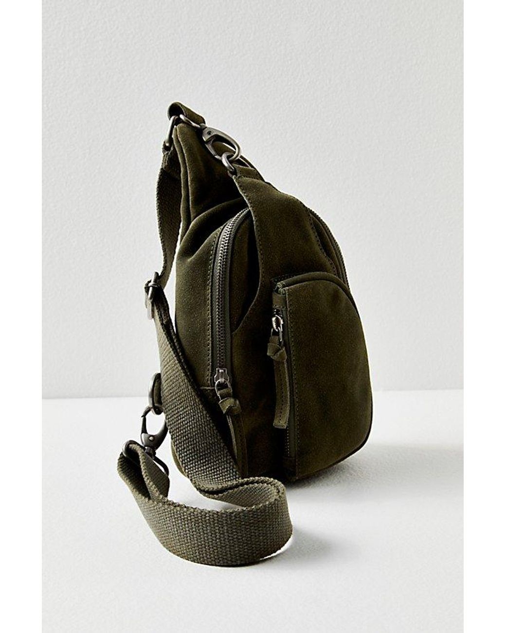 NWOT Free People FP Women\'s Forest Green Sling Backpack Bag Free People Hudson Sling Bag in Green | Lyst main image 4