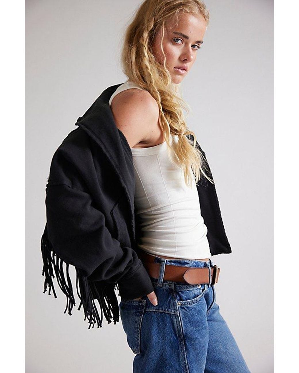 Ragabond Black Wyatt Fringe Cardi