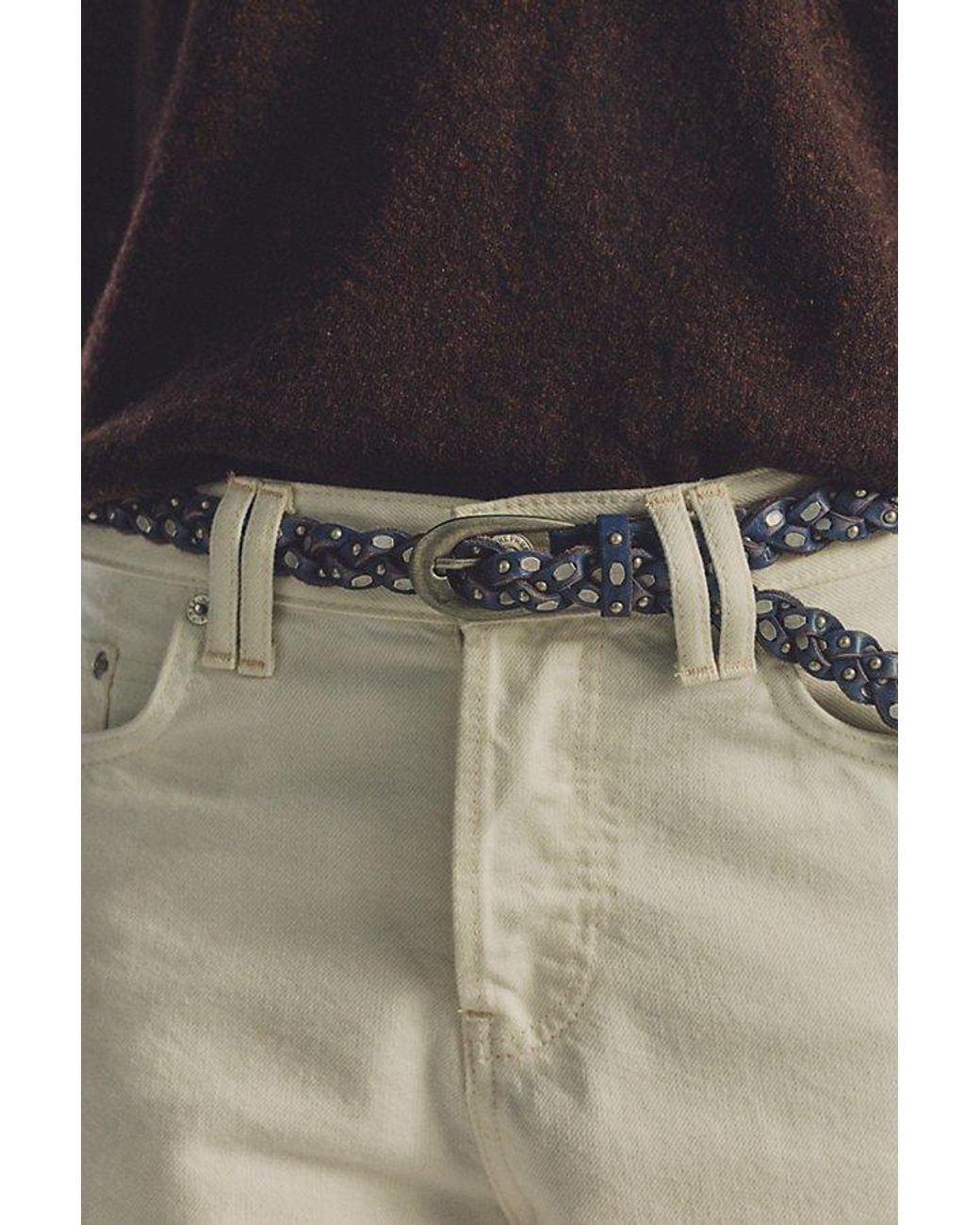 Free People Multicolor Sol Slim Stud Belt