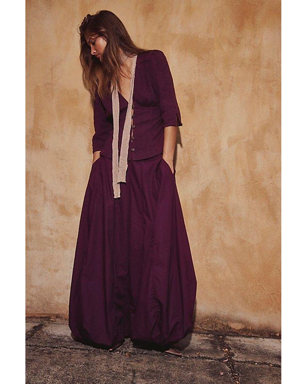 free-est Purple Breanna Top By
