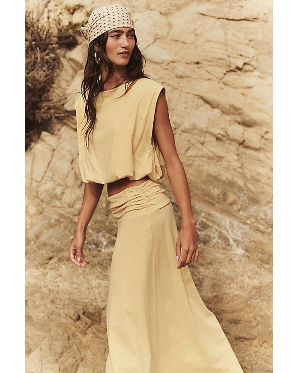 free-est Natural Portia Skirt Set By