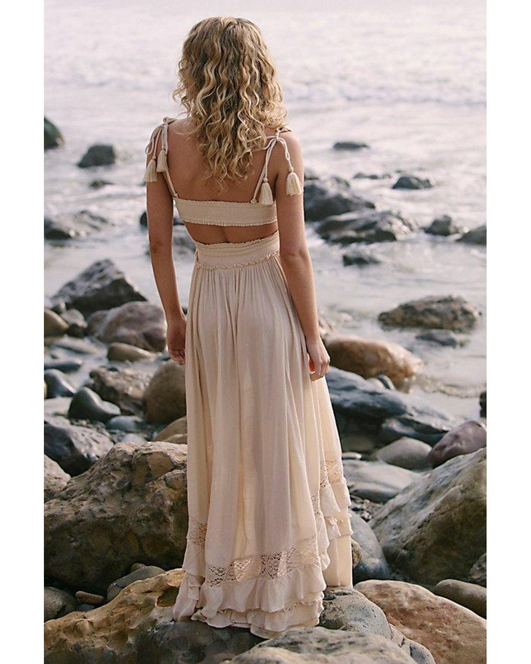 free-est Brown Santa Maria Maxi Dress