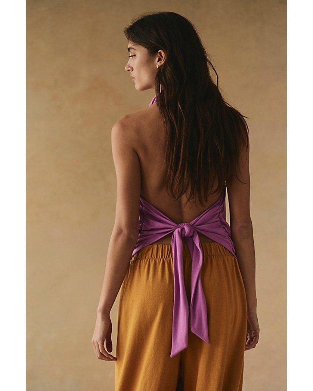 free-est Purple Good Feels Halter Tunic By