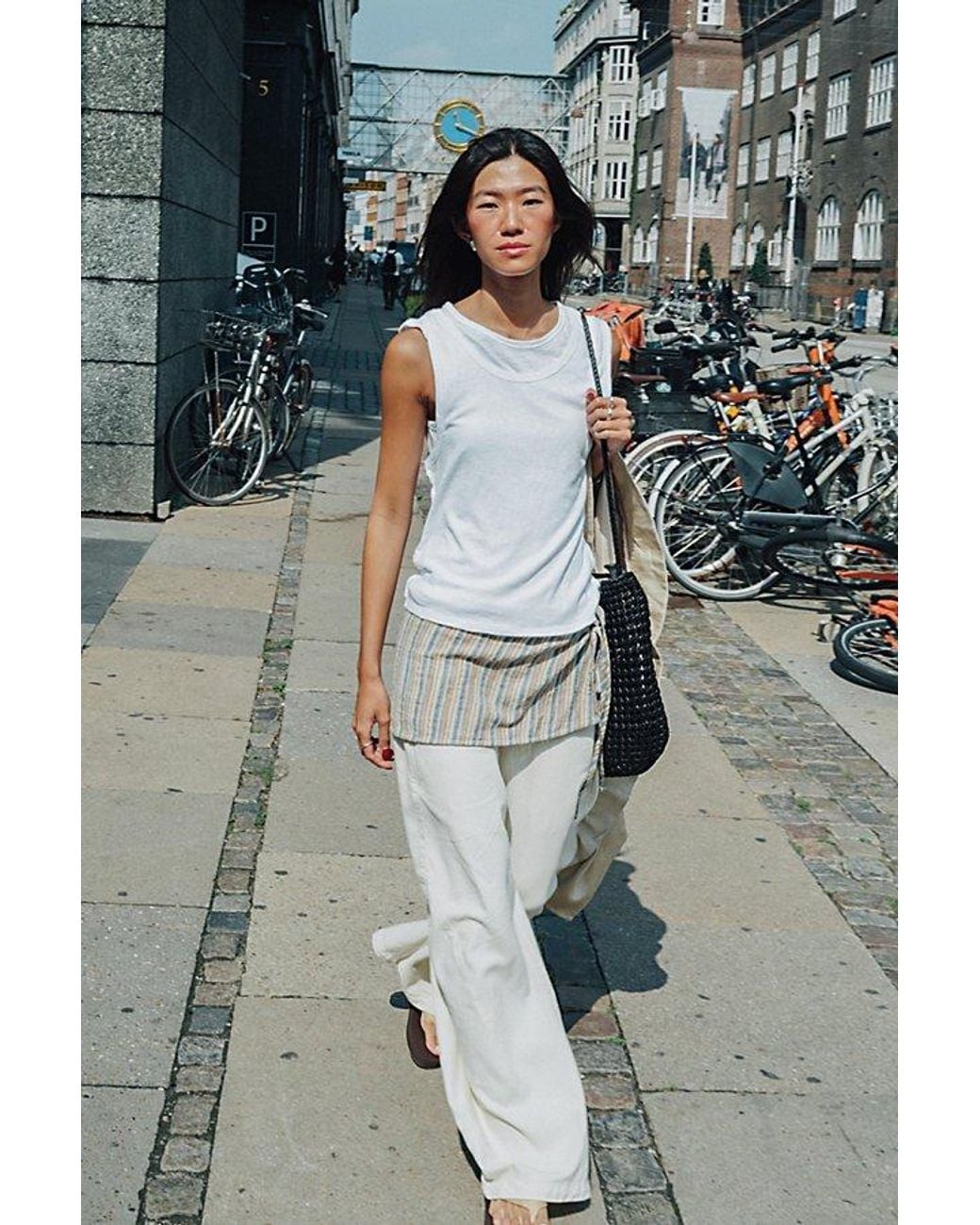 Free People White Tinsley Twofer Short-Sleeve Top