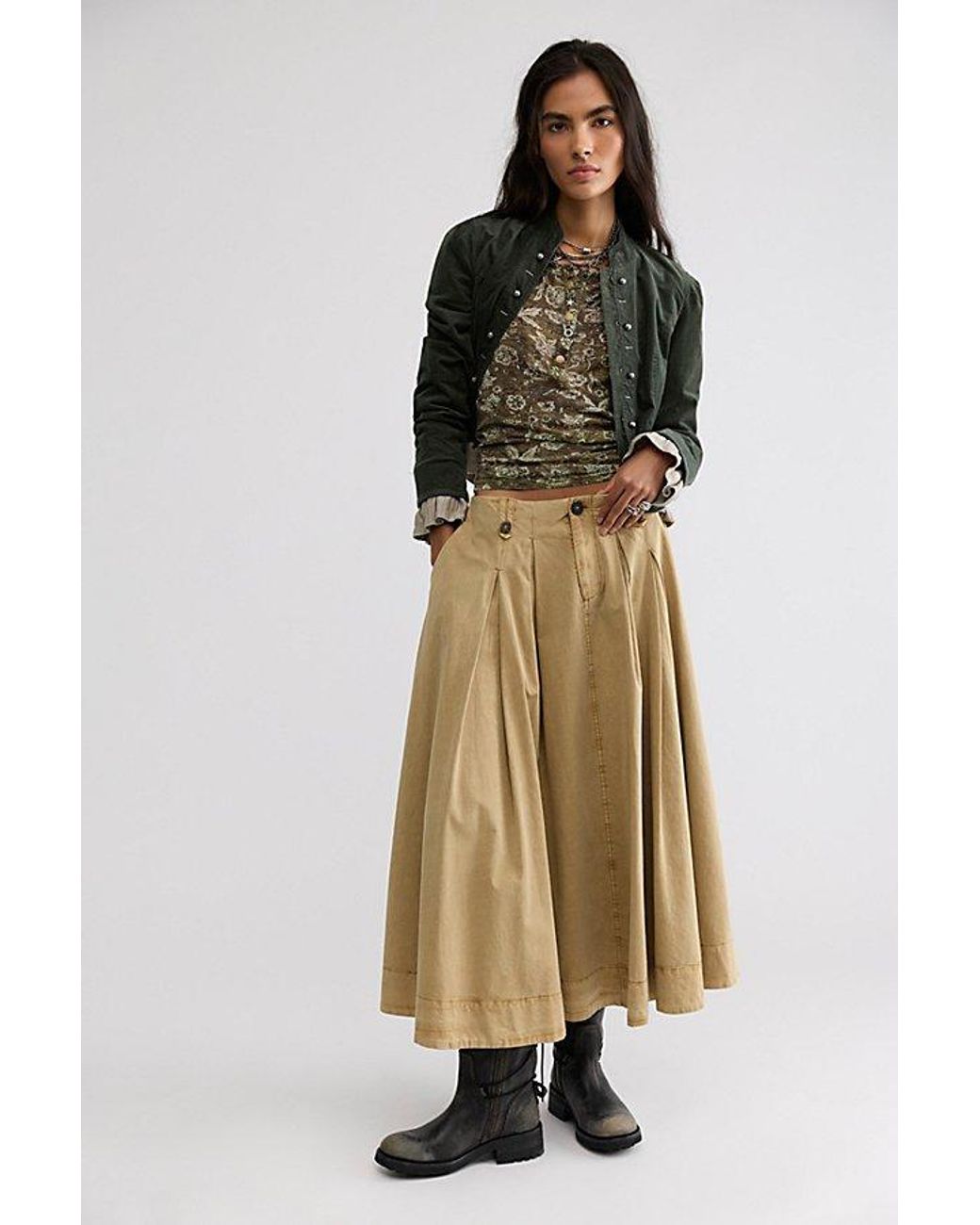 Free People Brown Floral Haze Henley