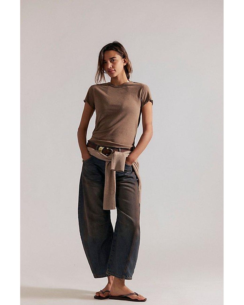 Free People Brown Nova Tee