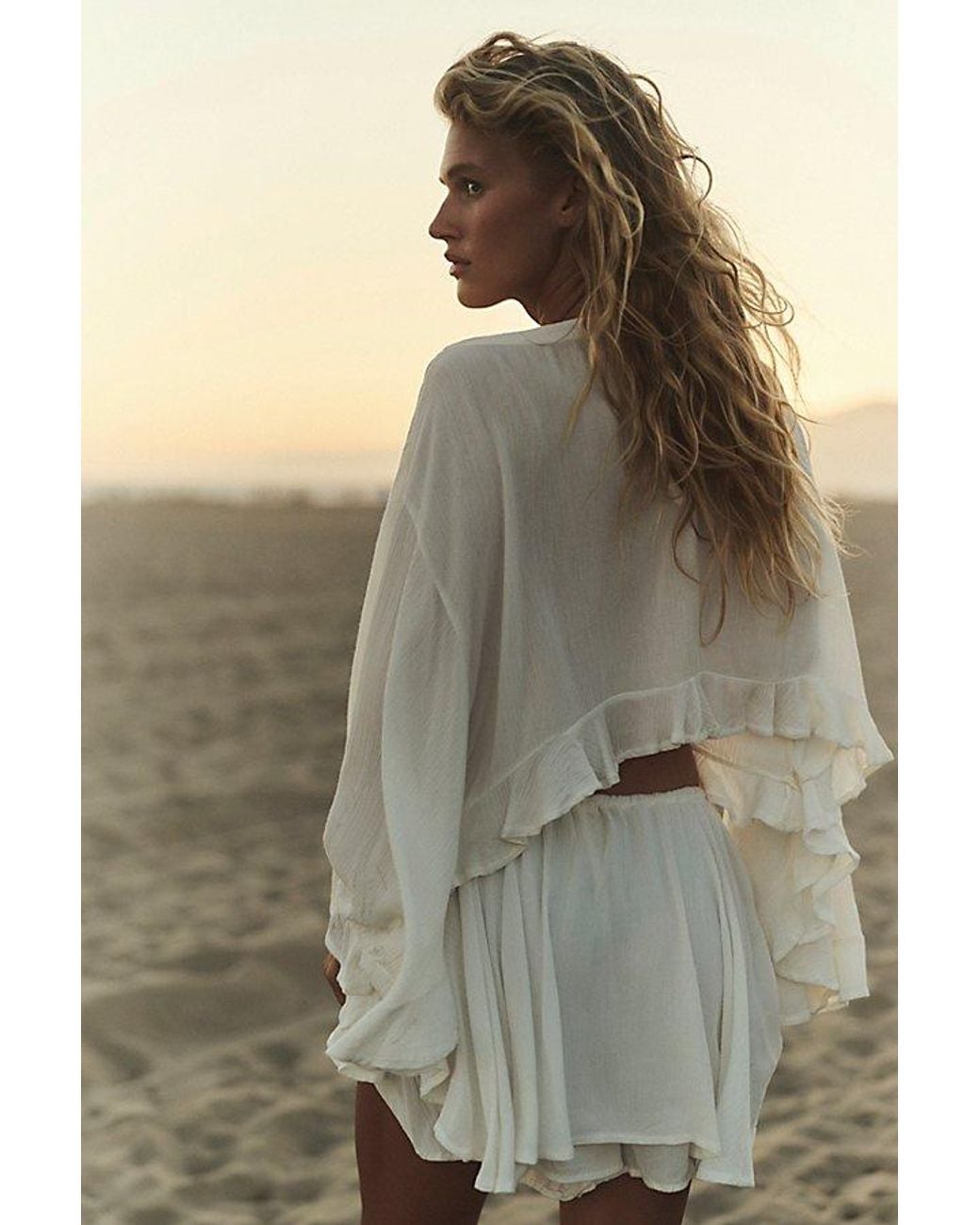 Free People White Delilah Skort Set By