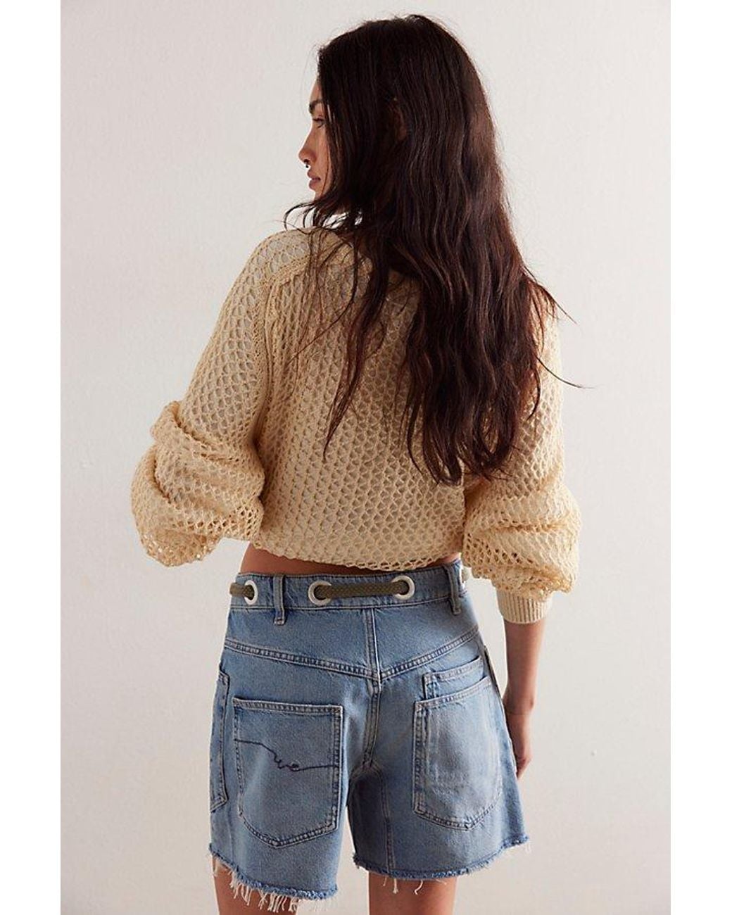 Free People Blue Moxie Shorts