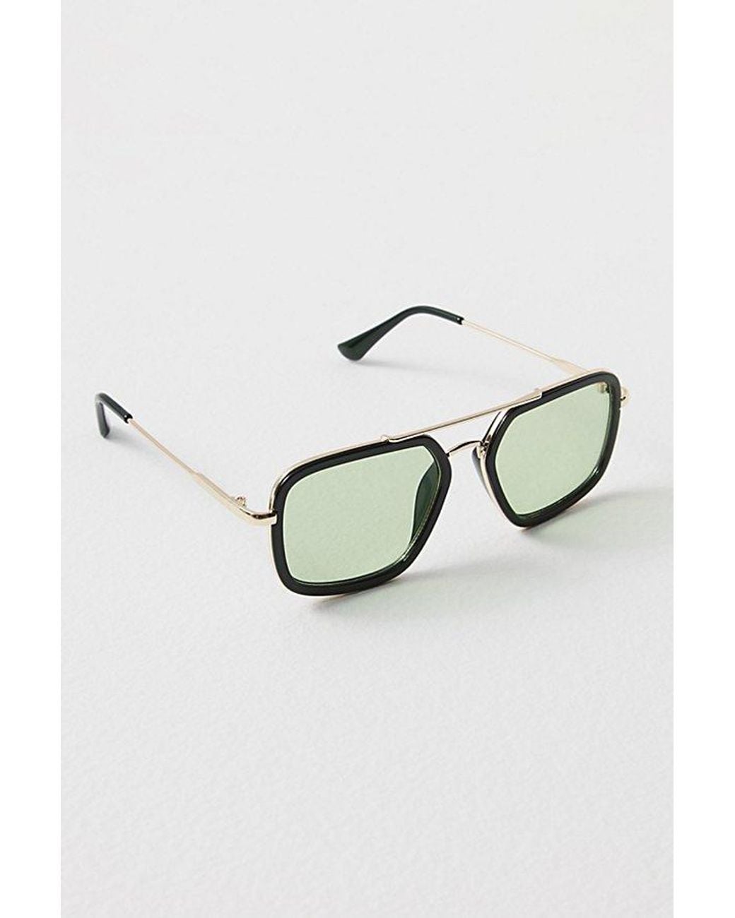 Free People Multicolor Luna Classic Aviator Sunglasses At In Cannibis