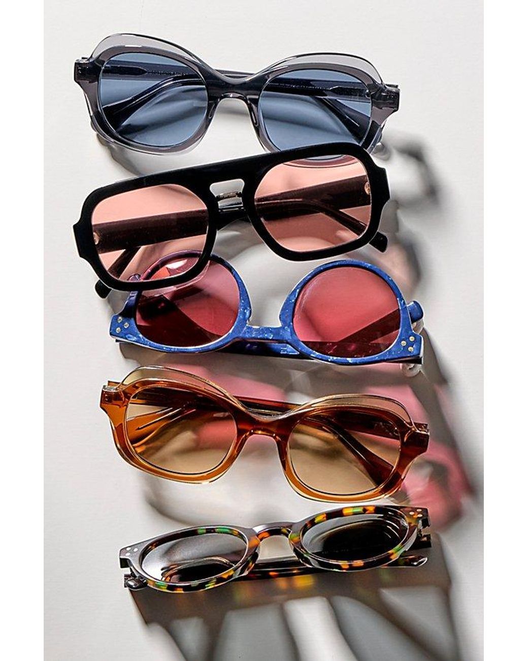 Free People Blue See The Light Polarized Sunglasses