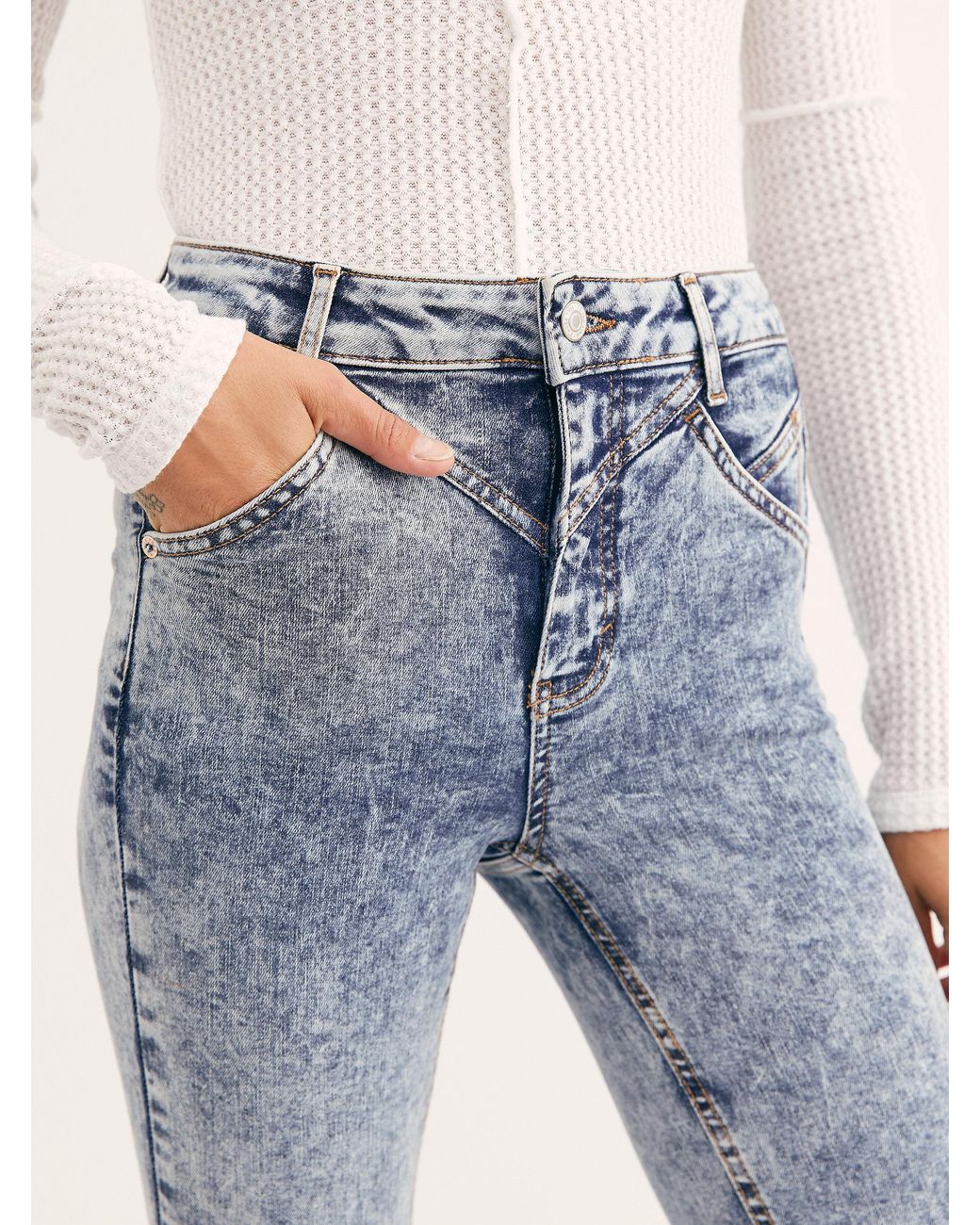Denim Riley Seamed Skinny Jeans 