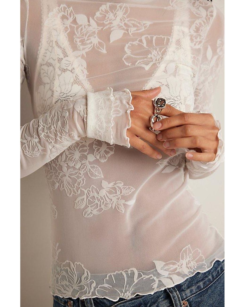 Intimately By Free People White You Decide Long Sleeve By
