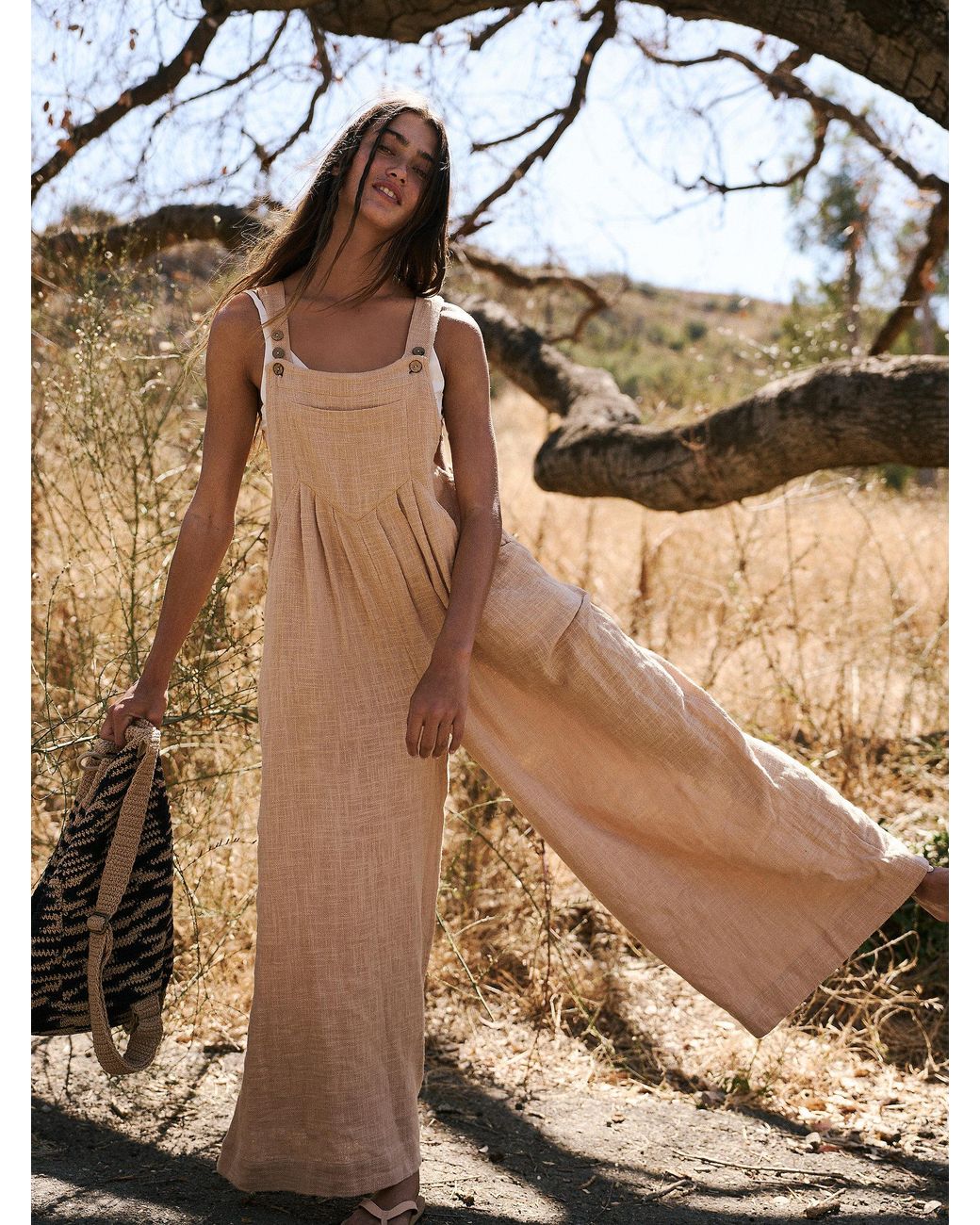 Free People Sun drenched Overalls in Night Sand (Black) Lyst Free People Sun drenched Overalls in Night Sand (Black) Lyst