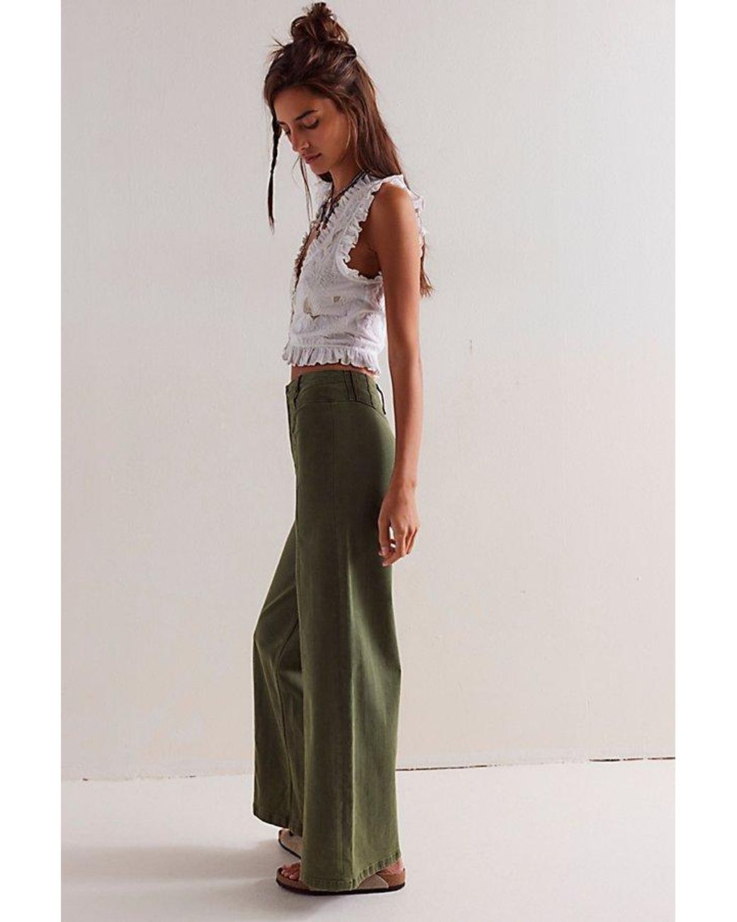 Free People Natural We The Free Libre Wide-Leg Jeans