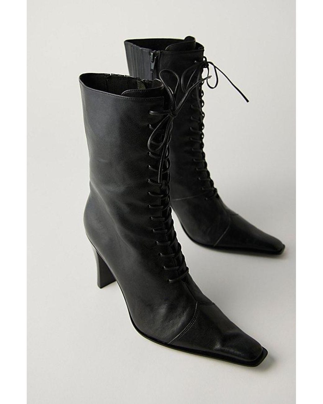 Jeffrey Campbell Blue Sweet Talker Lace-Up Boots