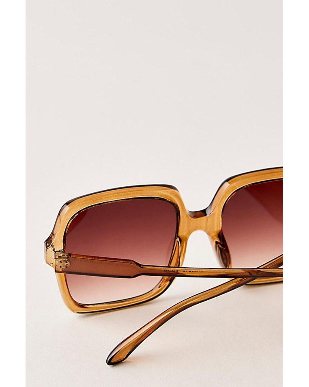Free People Brown Wren Square Sunglasses