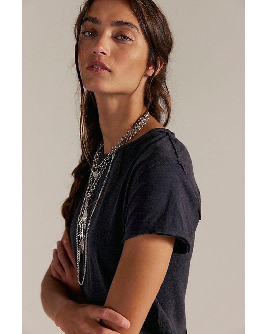 Free People Black We The Free Nova Tee