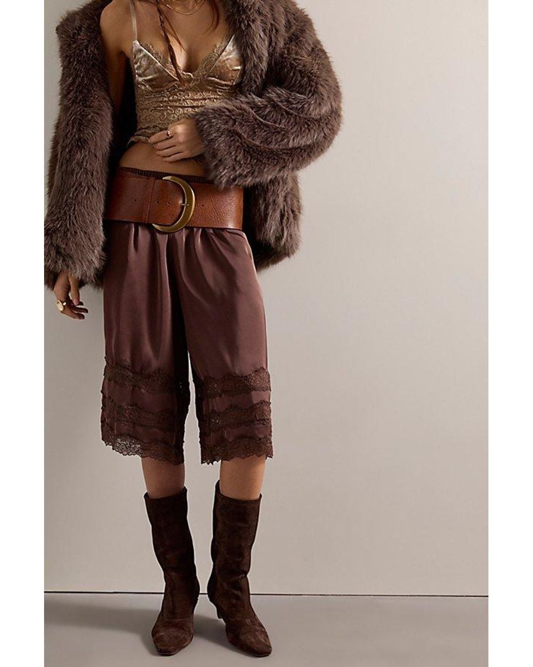Intimately By Free People Brown Cloud Kiss Shorts By