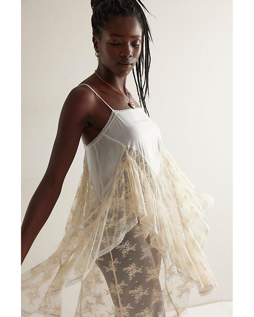 Free People Candy Lace Dress Ivory Running Through My Mind Maxi Dress