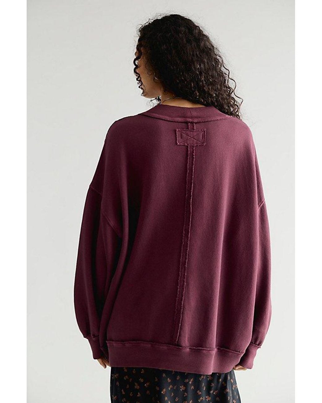 Free People Red Palm Springs Pullover