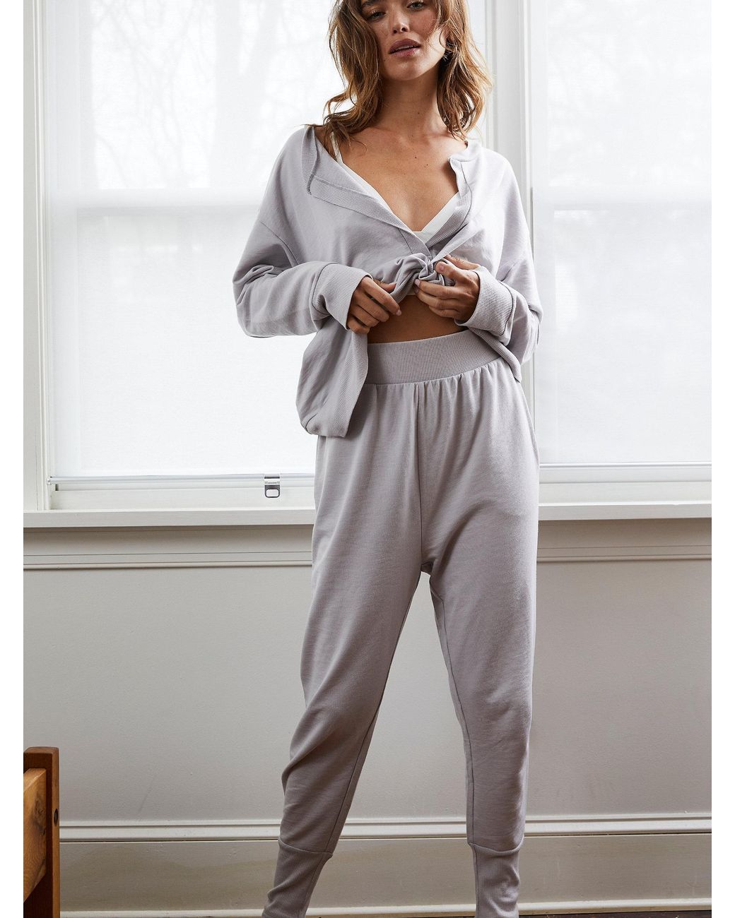 Free People Cozy Cool Girl Lounge Set in Sterling (Gray) - Lyst
