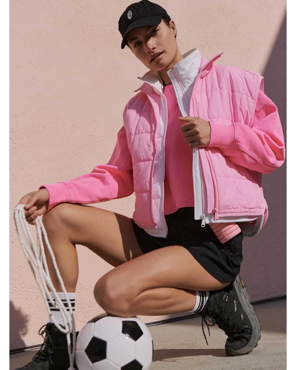 Free people pink puffer hotsell