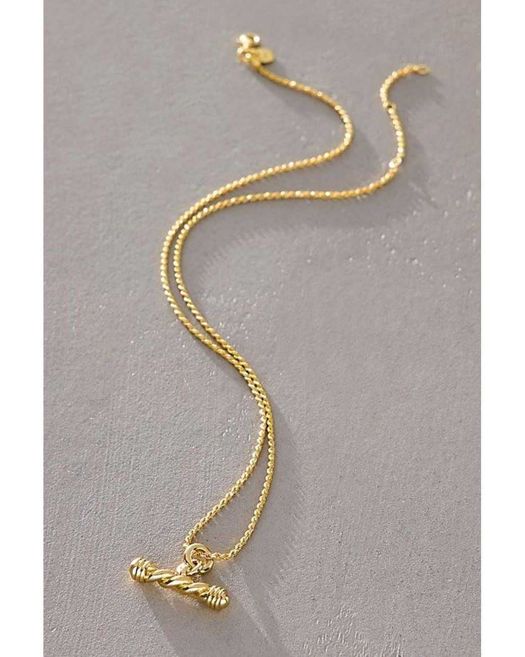 Daisy London Gray X Free People Alice T-Bar Drop Necklace