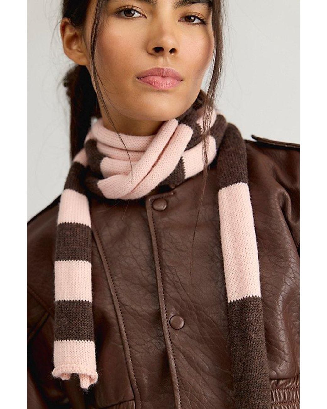 Free People Natural So Stripe Skinny Scarf