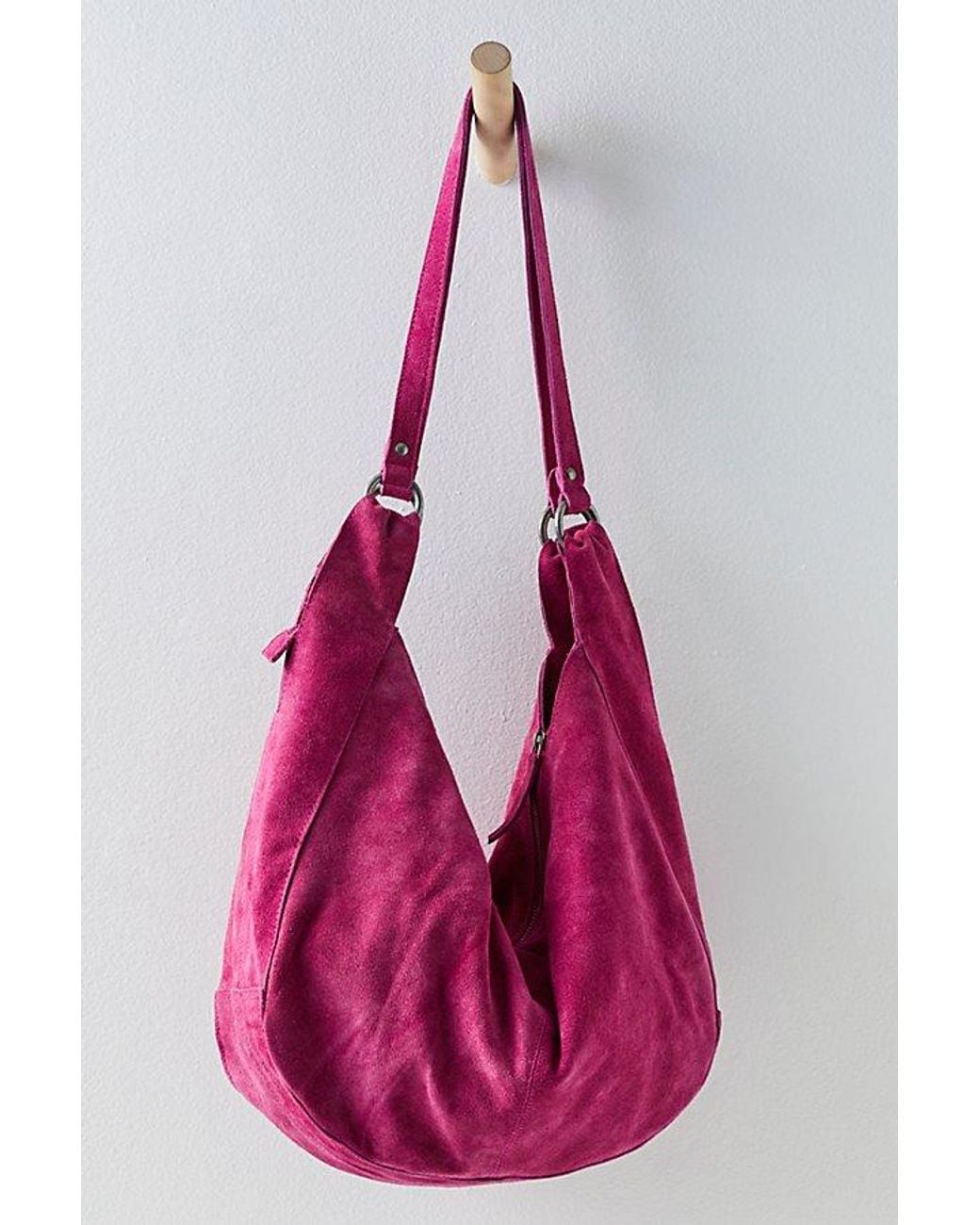 Free People Pink Roma Suede Tote Bag