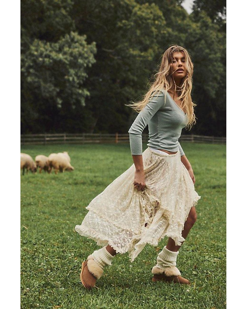 Intimately By Free People Natural French Courtship Half Slip