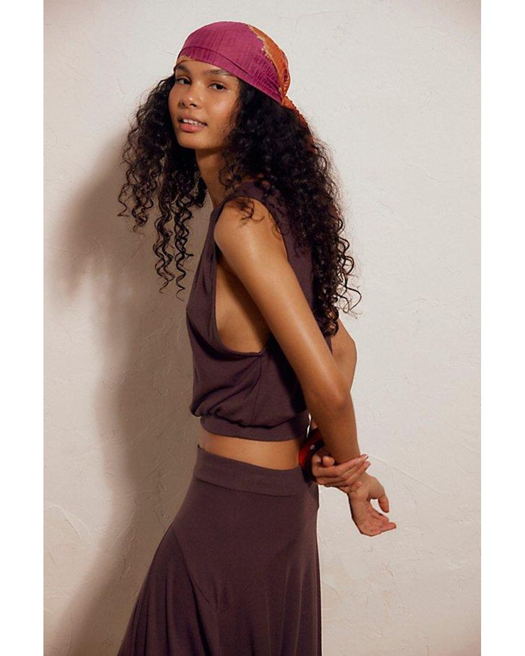 Free People Brown Bristol Skirt Set