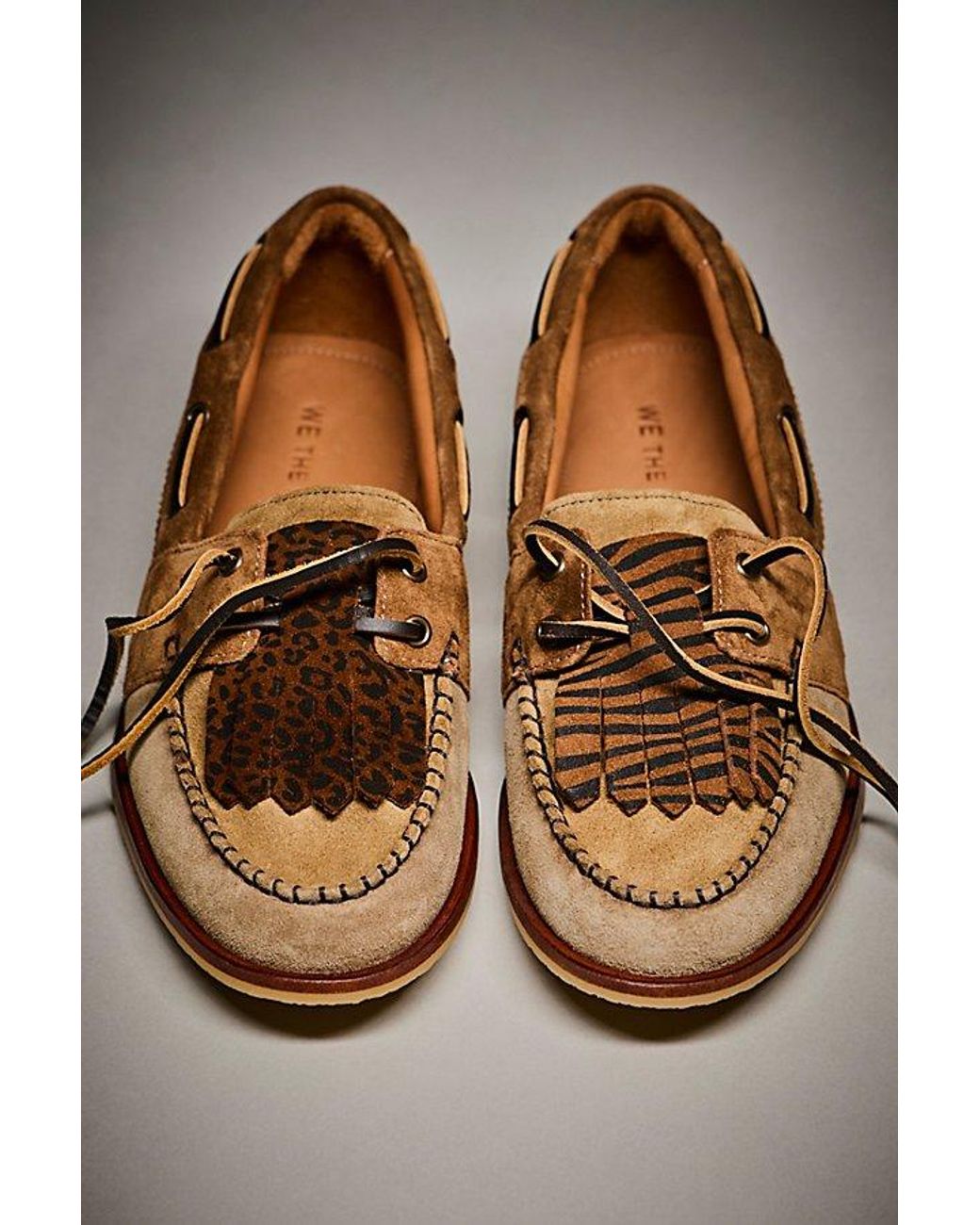 Free People Brown Benny Interchangeable Boat Shoes Shoe