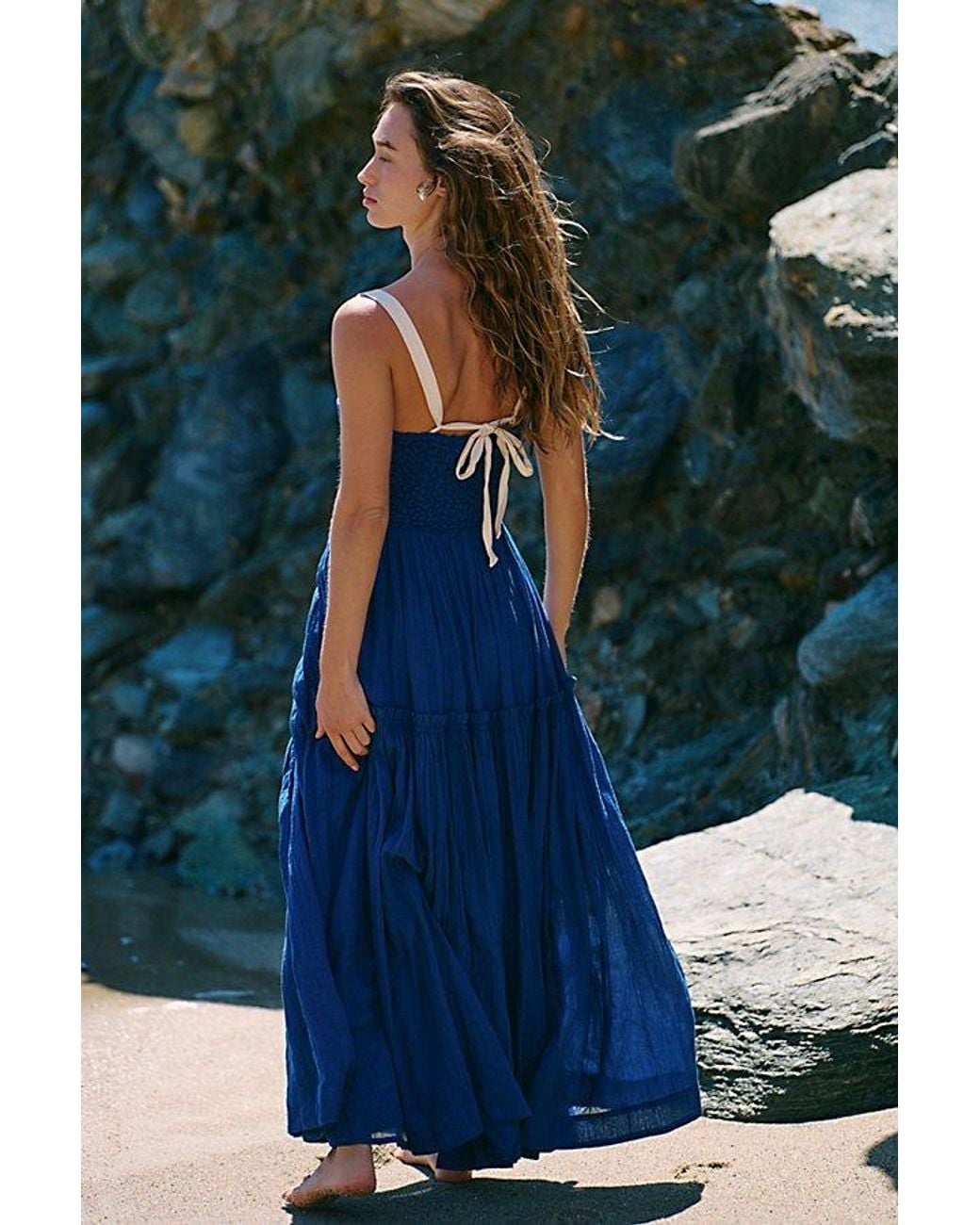 free-est Blue A Masterpiece Maxi Dress By