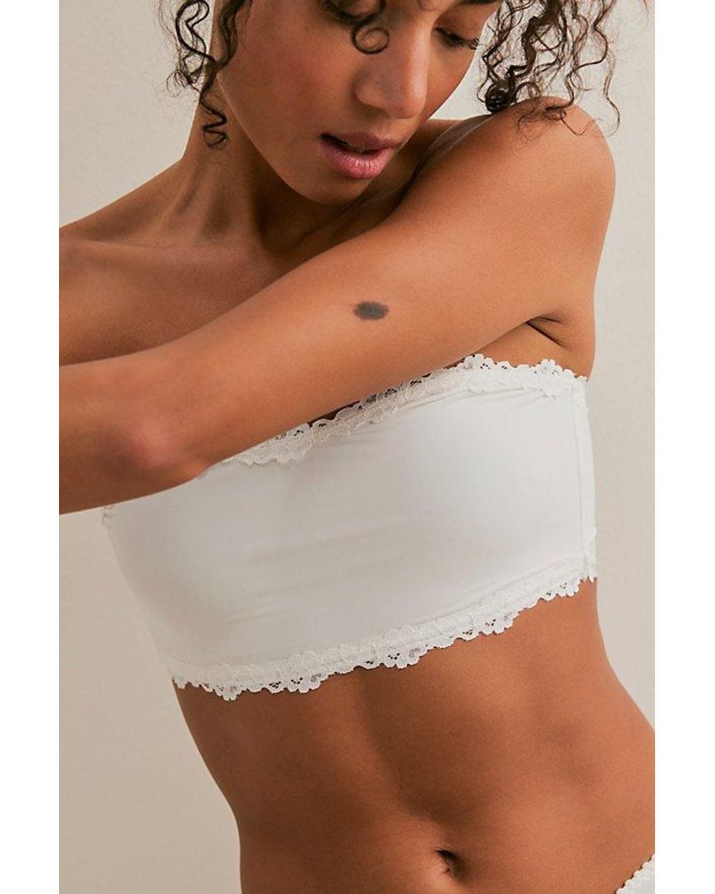 Intimately By Free People Red Charlie Lace Microfiber Bandeau By
