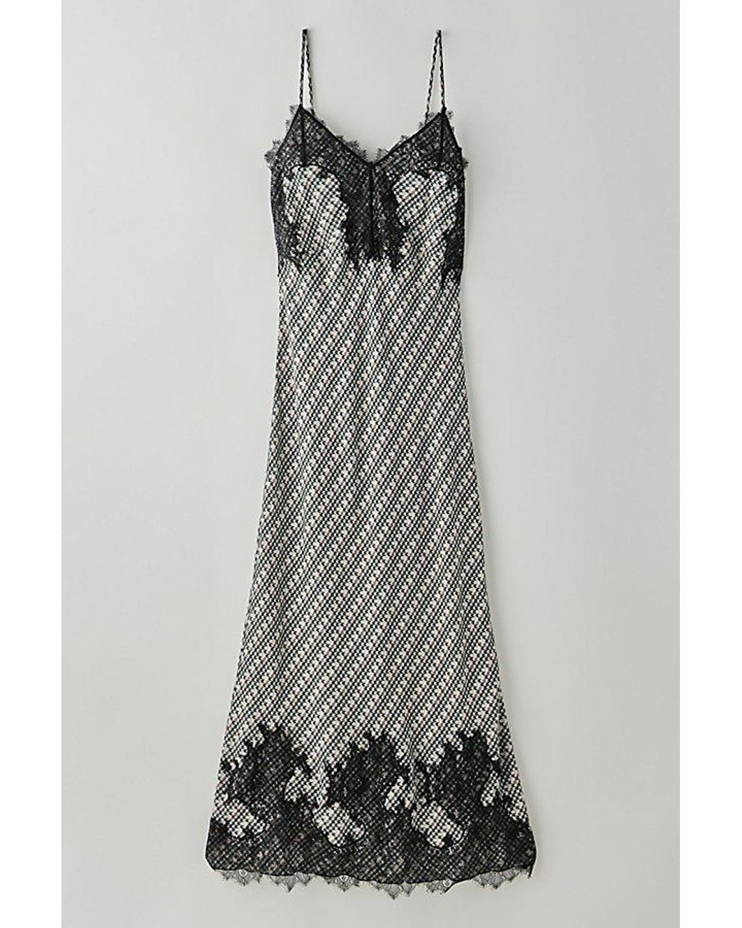 Intimately By Free People Blue Check Me Out Column Slip Dress By
