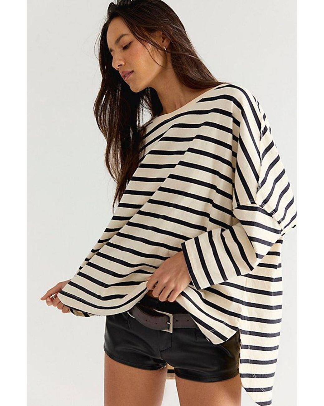 Free People Multicolor Two Sense Long Sleeve Top