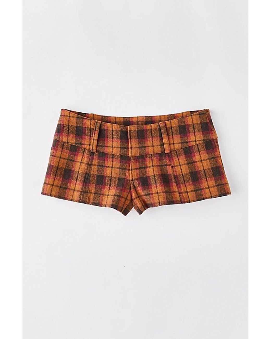 Free People Multicolor Ana Plaid Micro Shorts