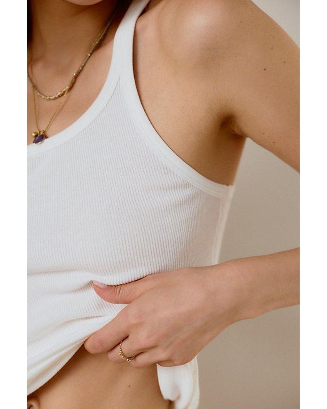 Intimately By Free People White Throw It On Tank Top By