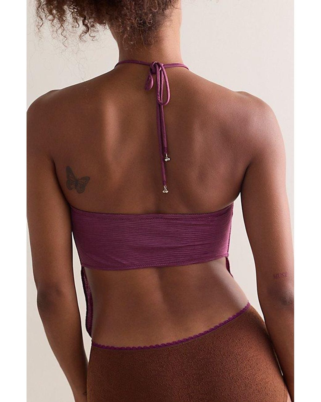 Intimately By Free People Purple Evening Out Halter Top By