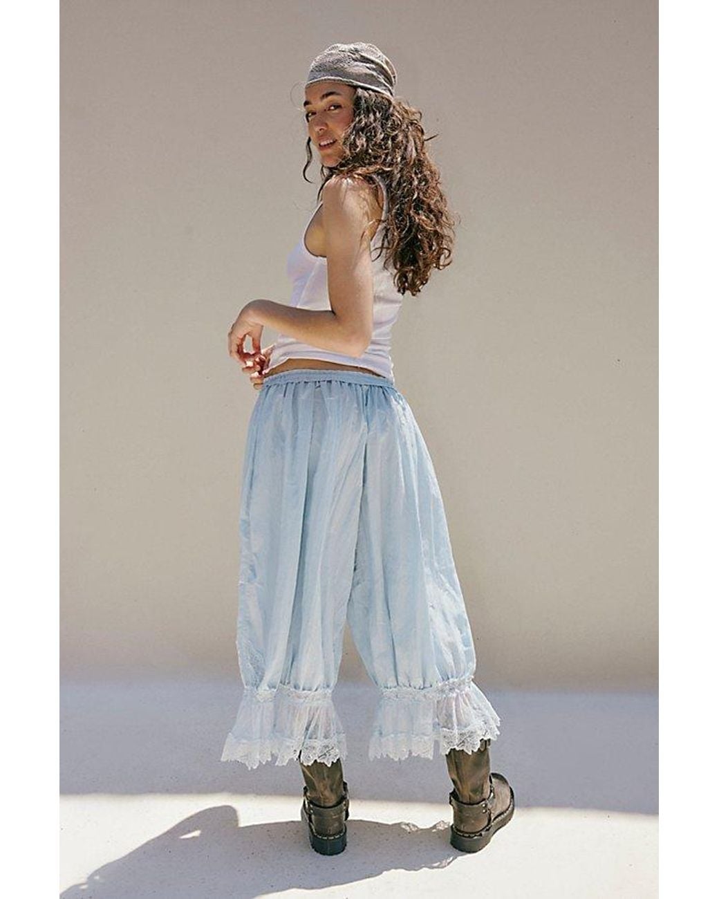 Free People Forever Young Bloomer Pants in Blue | Lyst