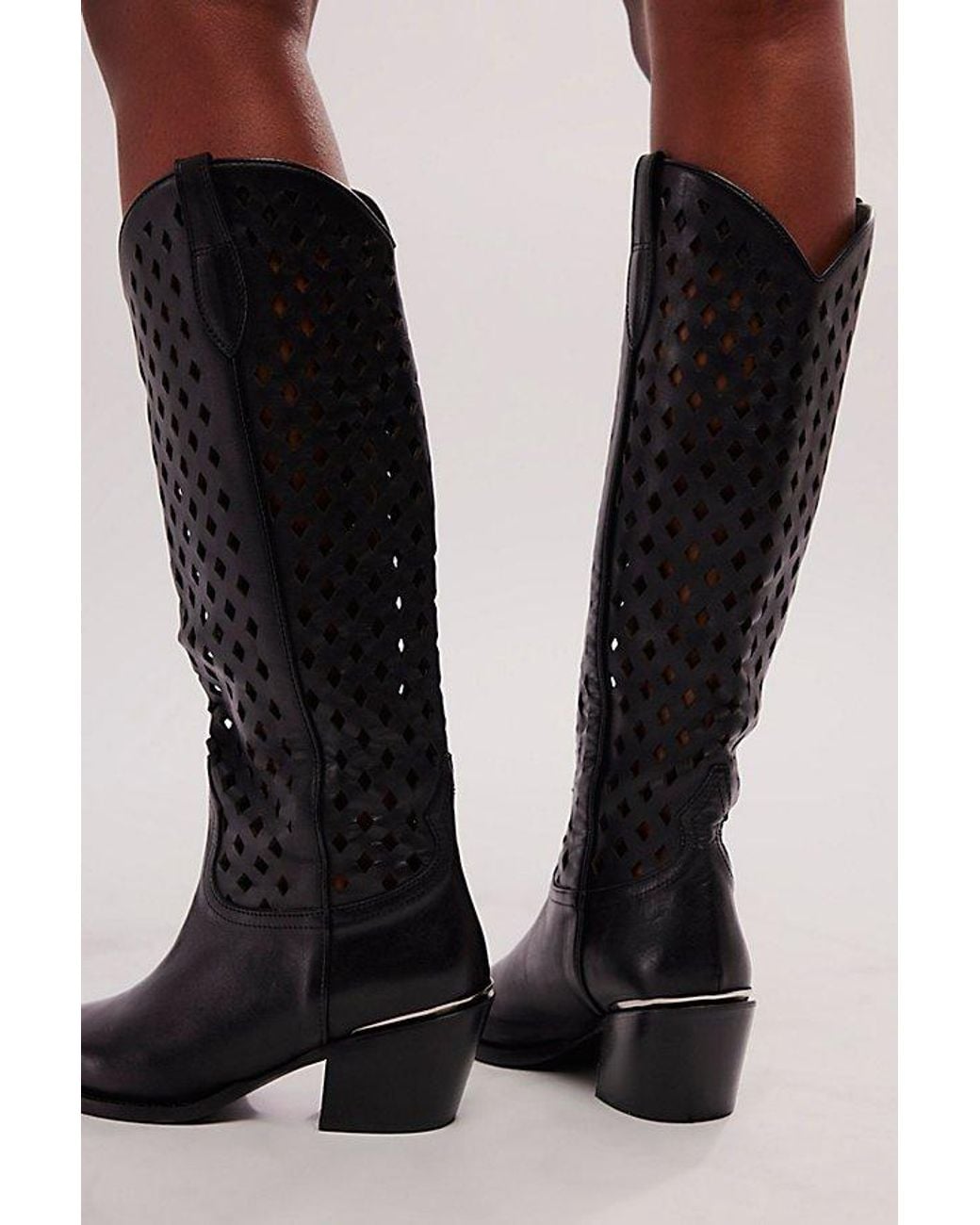 Free People Diamonds Are Forever Cowboy Boots in Black | Lyst