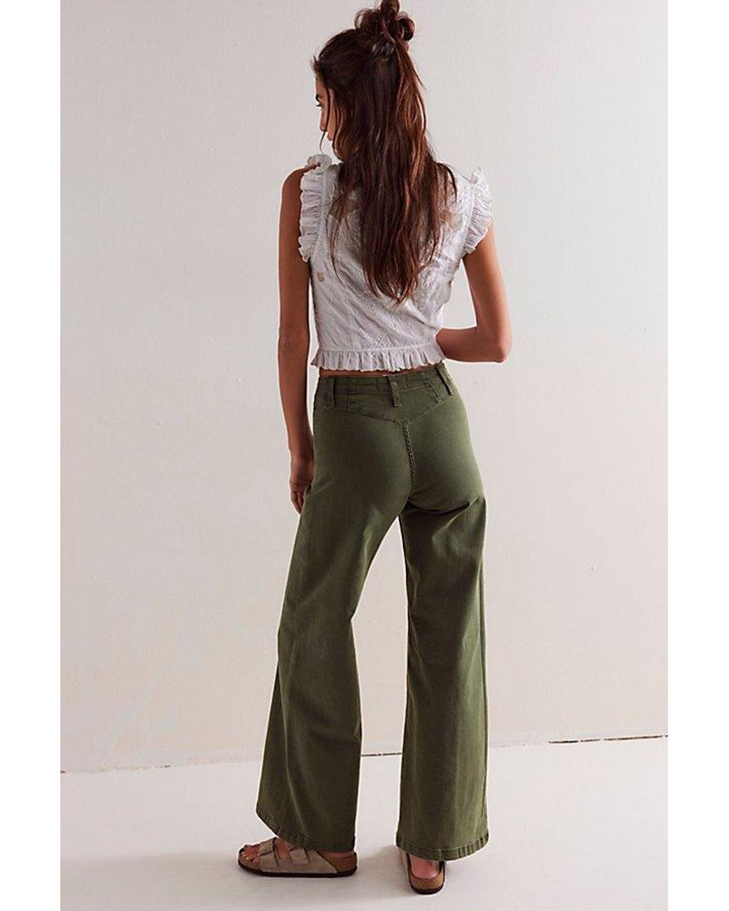 Free People We The Free Libre Wide-Leg Jeans in Natural | Lyst