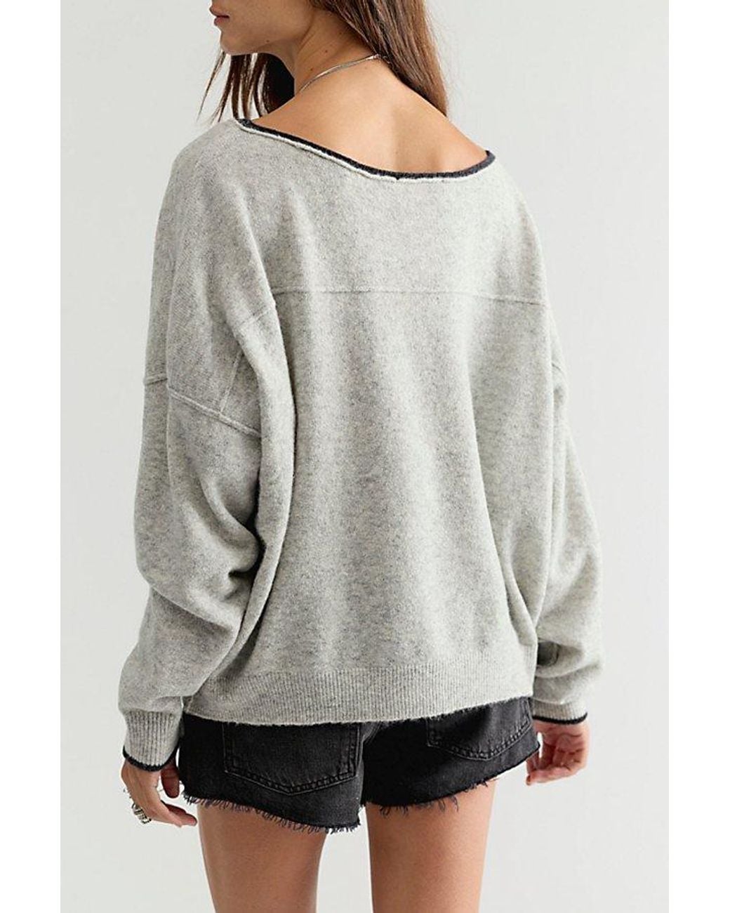 Free People Gray See Me Softspun Pullover