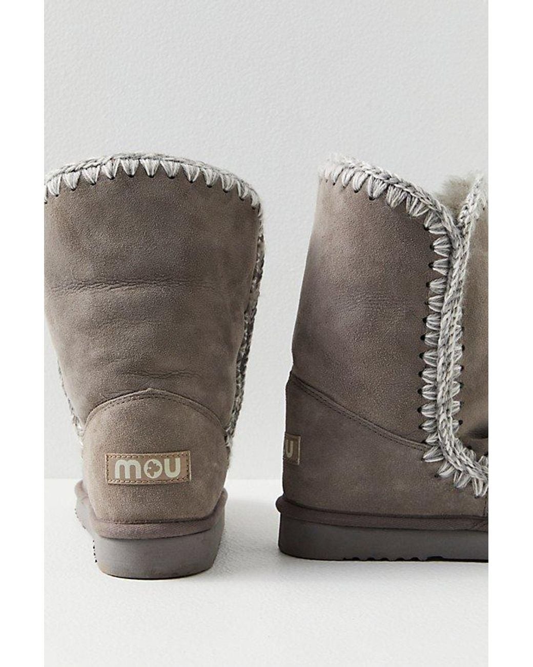 Mou Black Creston Boots At Free People In New Grey, Size: Eu 37