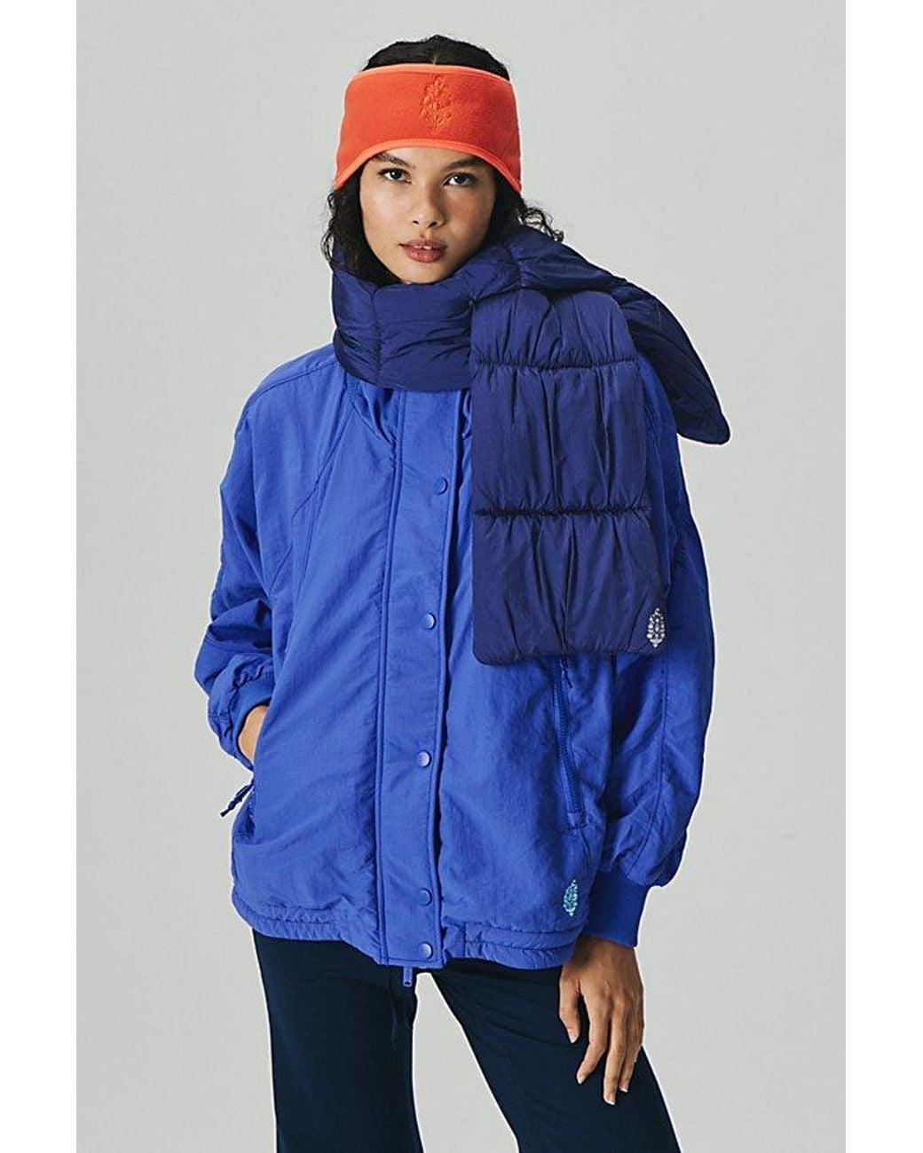 Fp Movement Blue Pixie Packable Puffer Scarf