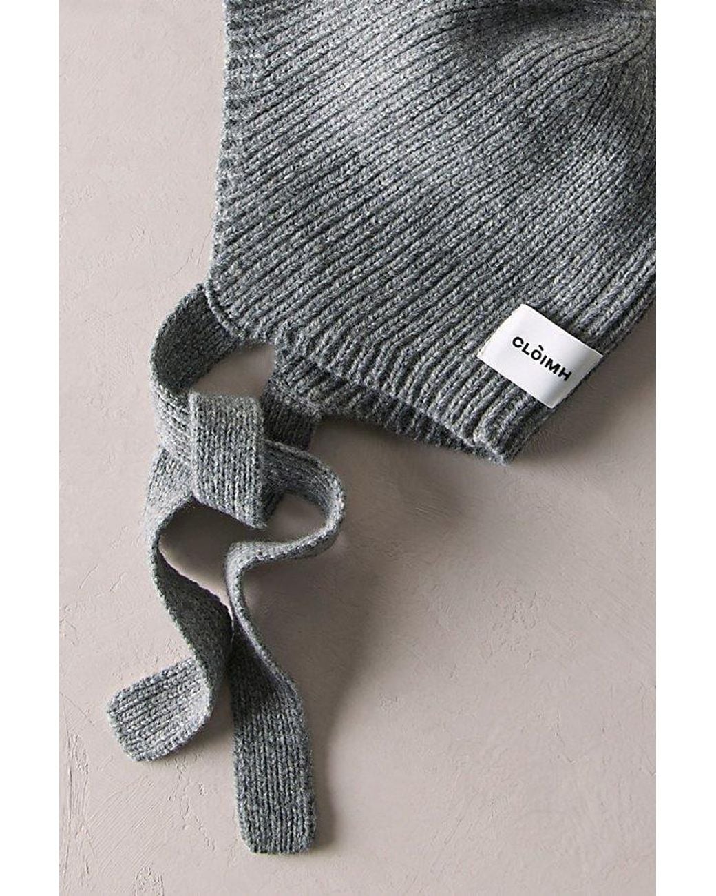 Free People Blue Soft Wool Tied Bonnet Hat